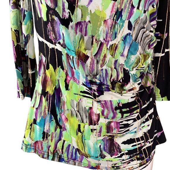 Vintage Cartise medium cross front pullover top. 0623 - Picture 5 of 10